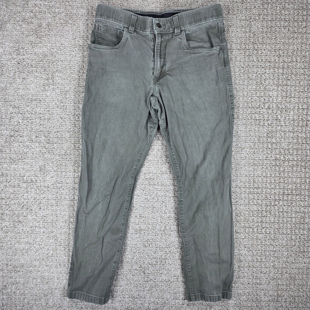 Origin Maine Mens Straight Leg Canvas Stretch Work Pants Green 32x30 USA Made